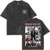 Dorohedoro Kouřová Rodina Oboustranný Koláž Postav Grafický Potisk Vintage Vypraná Oversized Anime Streetwear Tričko