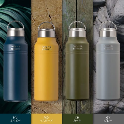 Atlas 700ml Vacuum Insulated Stainless Steel Water Bottle, Cold & Hot Water Insulation, Lightweight, Direct Drinking, Easy to Clean, Outdoor Use, WENS