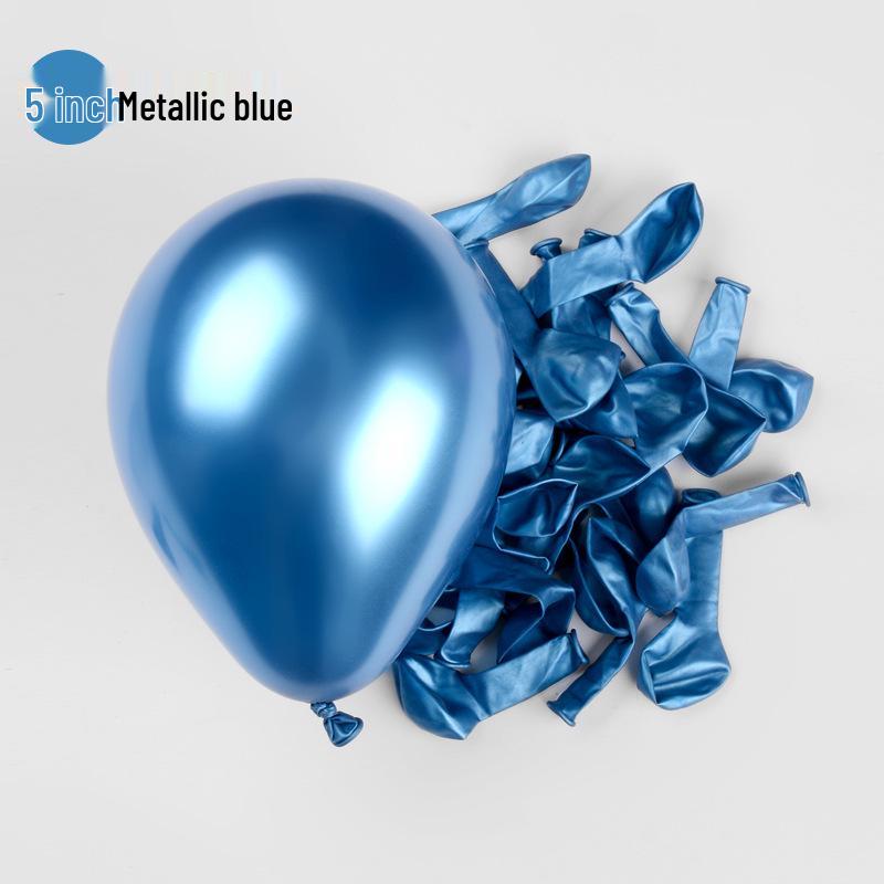 100-Pack 5-Inch Odorless Metal Balloons for Kids' Decor, Weddings, and First Birthday Parties