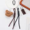 Y2K Braided Rope Bag Pendant High-grade Cute Plush Bear Keychain Pendant Fashion Bag Accessories for Women Girl