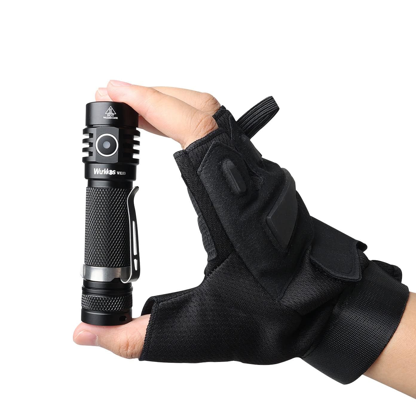 

Wurkkos WK03 Emergency LED 1800 High IP68 Battery Level Perfect for Power Night and Repair Work Black Flashlight, Light, Lumens, Brightness, Compact,