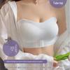 Front Buckle Strapless Non-Slip Bandeau Bra - Wire-Free, Anti-Exposure, Gathered Design