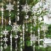 18PCS Transparent Icicles and Snowflakes Christmas Ornaments