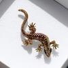 Unisex Brooch Pin Lizard Colorful Rhinestones Jewelry Vintage Long Lasting Blazer Brooch Clothes Decor