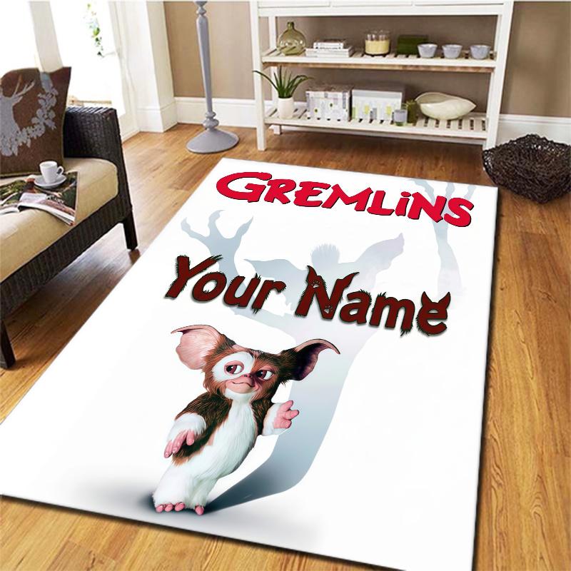 Gremlins Gizmo Custom Name Carpet Rug For Living Room Bedroom Home Sofa Decoration Kids Play Nonslip Floor Mat