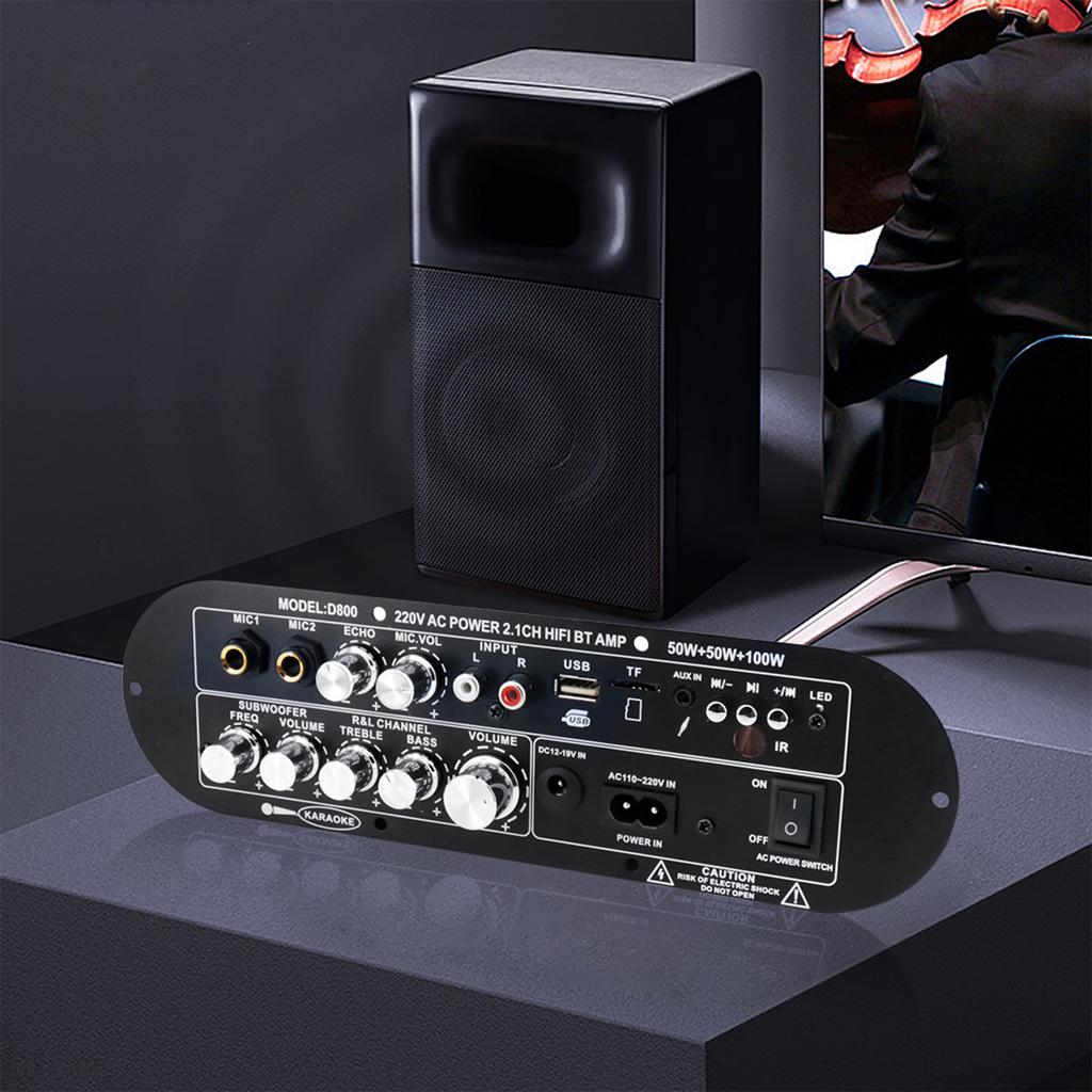 BT Amplifier Board 2.1 Channel 50Wx2 100W Audio Amplifier Board Subwoofer Amplifier for Home and Outdoor Sound Systems