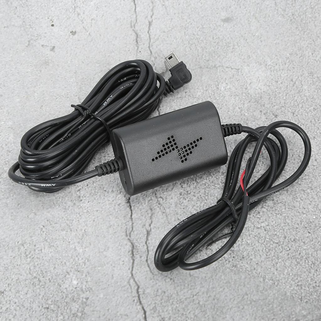Dash Cam Hardwire Kit 12V24V To 5V 2.5A Left Angle Mini USB Step?Down Line for Parking Monitoring
