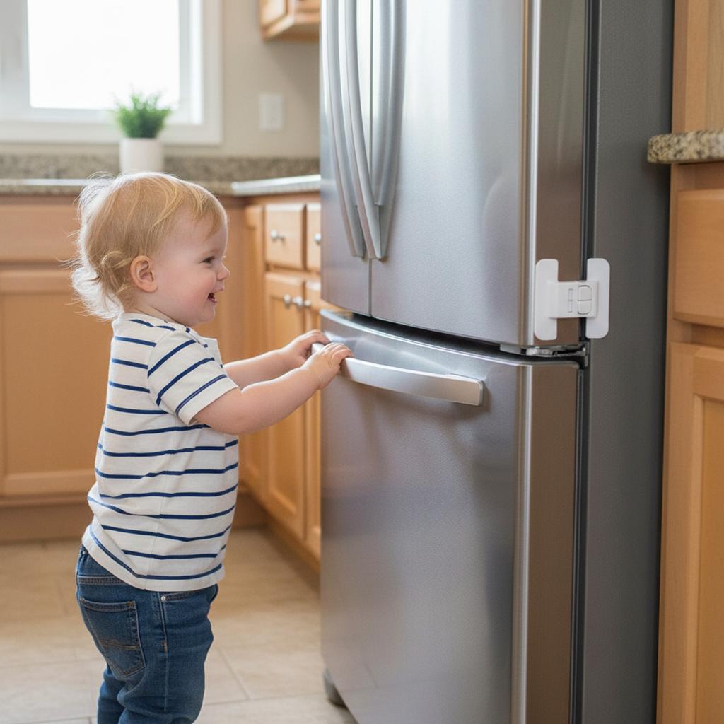 Refrigerator Door Auto Lock Safety Drawer Closer Baby Proofing ABS Material Anti-Open Drawer Closer For Baby Children Protection
