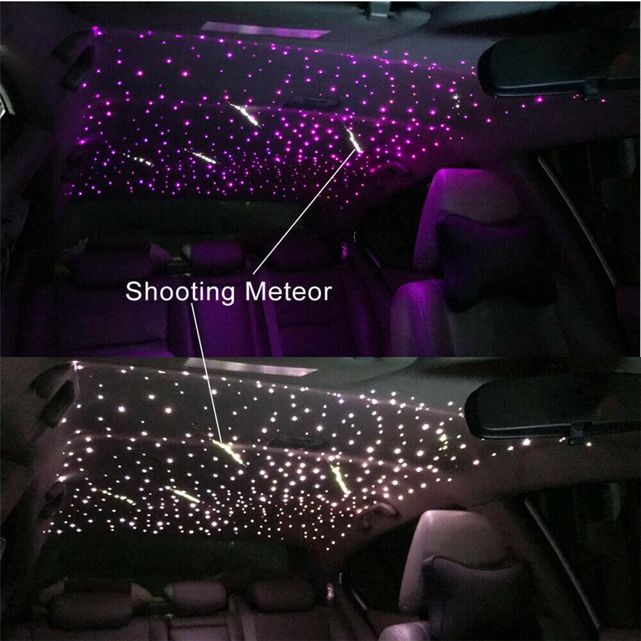 6W RGBW Twinkle Bluetooth APP RF Sound Control Fiber Optic Star Ceiling Meteor Light Kit
