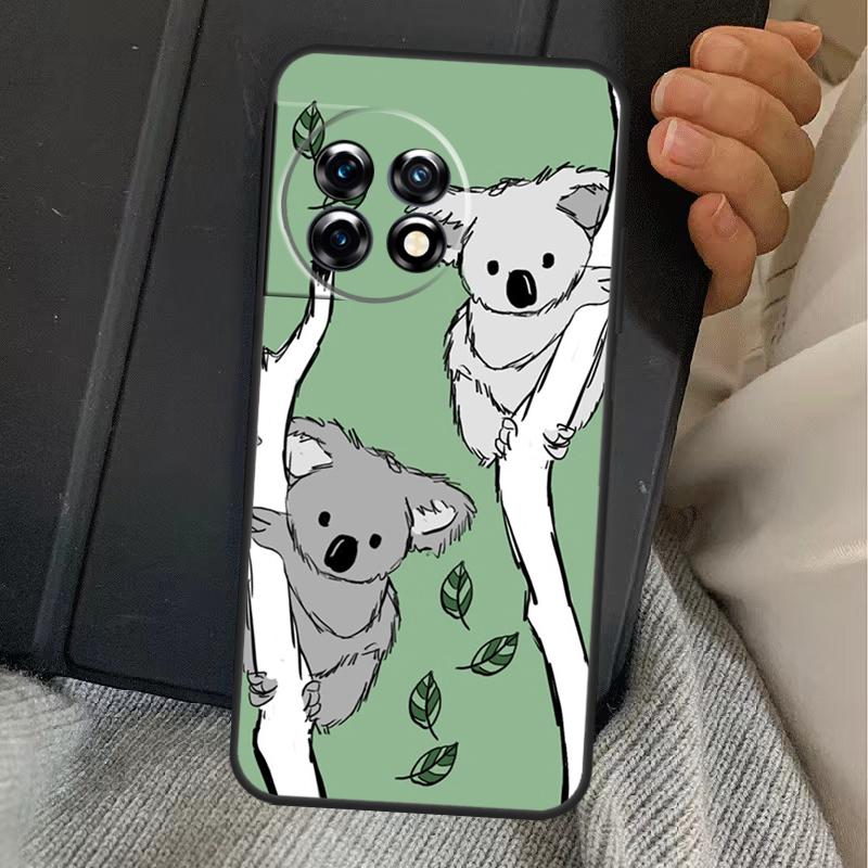 Cartoon Painting Animal Koala Case For OnePlus 13R 12R 10R 13T 10T 8T 15 13 12 11 Nord CE 4 3 2 Lite N20 N30 Nord 5 Cover