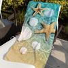Toallas de Playa de Secado Rápido con Estampados de Estrellas de Mar y Conchas Marinas Son Adecuadas Para Piscinas, Camping, Yoga y el Gimnasio