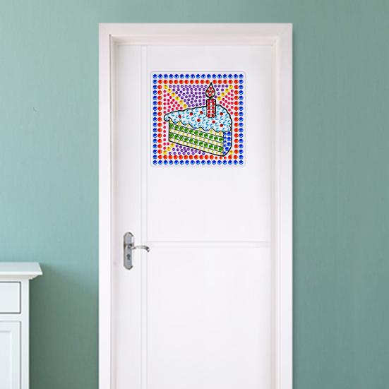 1 Set Diamant-Malerei-Aufkleber, Kreativität, DIY, Eiscreme-Muster, Strass-Aufkleber-Set