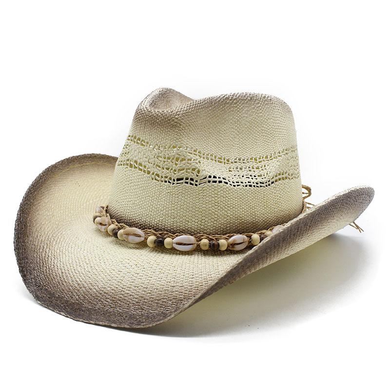 Men And Women Western Cowboy Straw Hat Outdoor Travel Beach Sun Hat Sun Hat