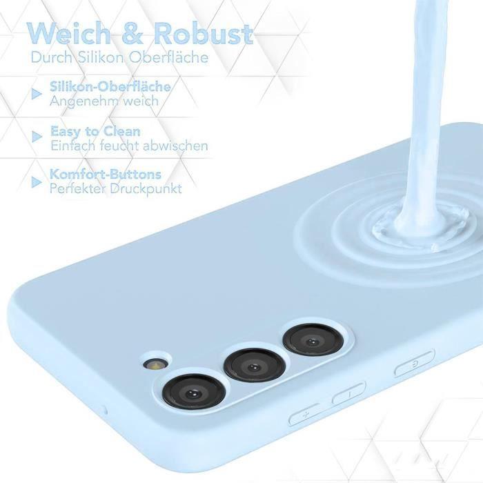 Coque - Samsung - Galaxy A52/A52s 5G - Silicone TPU - Antichoc - Anti-Rayures - Bleu Ciel