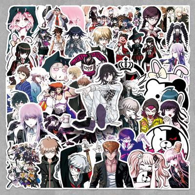 50 Danganronpa Anime Character Stickers for Journals, Stationery, and Motorcycle Decoration