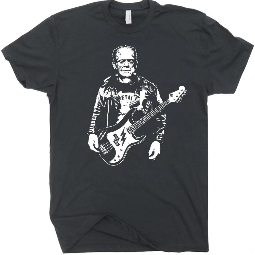 Bass Guitar T Shirt Cool Electric Acoustic Men Women Bassist Vintage Rock Frank Unisex T-Shirt XL