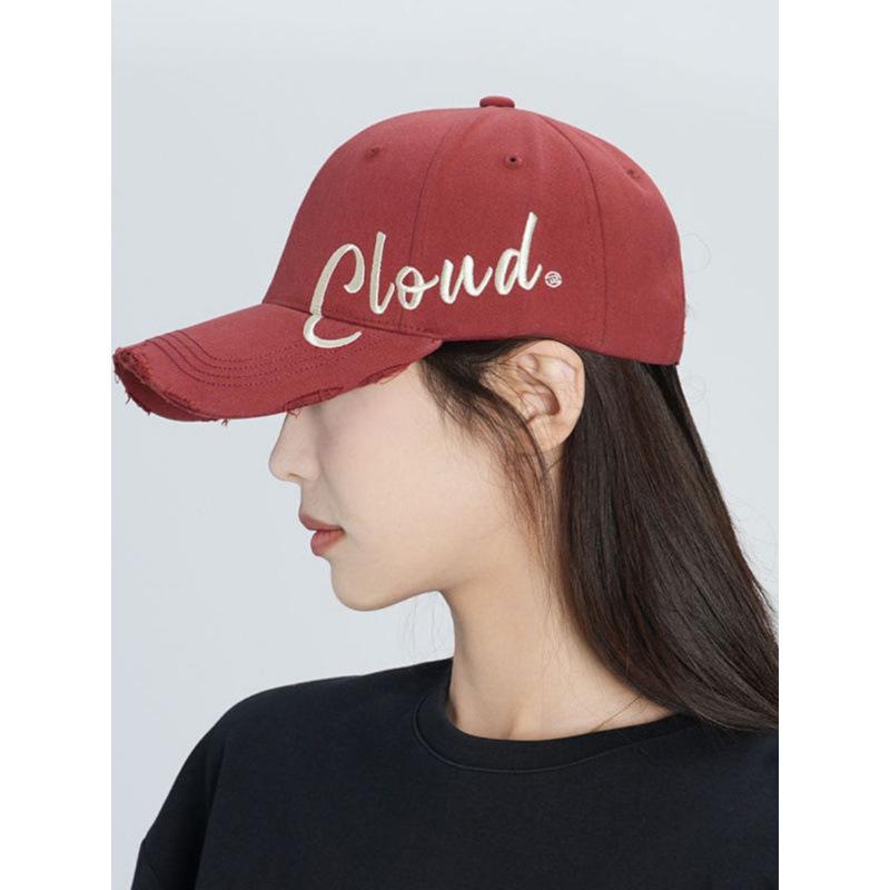 Hard Top Cap Women'S Spring And Summer Letters Big Head Circumference Hat Baseball Cap Sun Hat Men'S Trendy Embroidery
