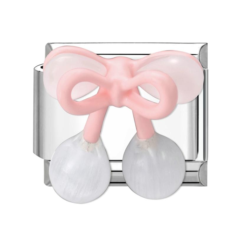 Fashion Eyes Bow Cherry Flowers Love Heart Cake Italian Charm Links Fit 9MM Stainless Steel Bracelet Women DIY Making Jewelry
