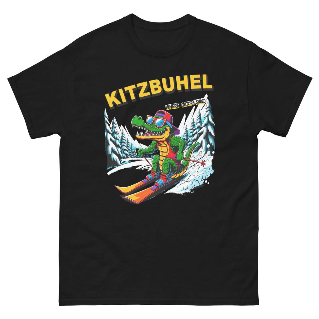 Kitzbuhel Where Gators Shred Skiing Alligator Fun Shirt T-Shirt