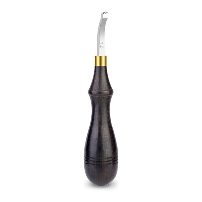 Professional Leather Edge Bevelers Wooden Handle Portable Wide Mouth Skiving Tool Functional Leather Edge Beveler