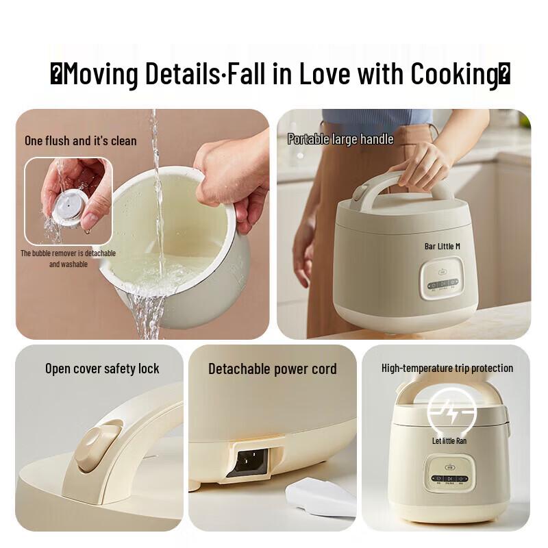Bear 1.6L Mini Smart Multifunction Rice Cooker CN plug (adapter included)