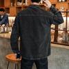 Men's Letter Print Washed Denim Shirt Jacket