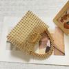 New Chinese Style Socialite with High-end and Niche Design, Handmade Beaded Vegetable Basket Woven Bag, Dinner Party Handbag
