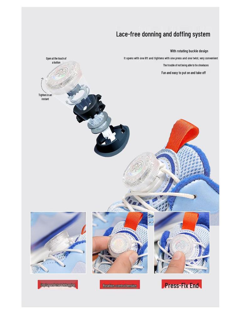 Boys' Winter 2025 Fleece-Lined Leather Running Shoes for Medium & Large Children, Warm Sports Cotton Shoes