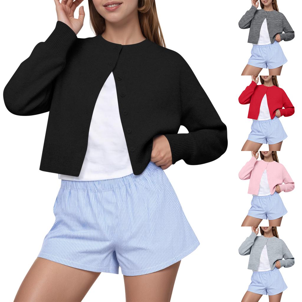 Women's Fashion Long Sleeve Christmas Snowman Snowflake Print Jacket Cardigan