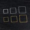 15 20 25 mm Brass Closed Square Ring Earring Wires Hoops Pendant Connectors Rings For DIY Jewelry Making Supplies Accessories