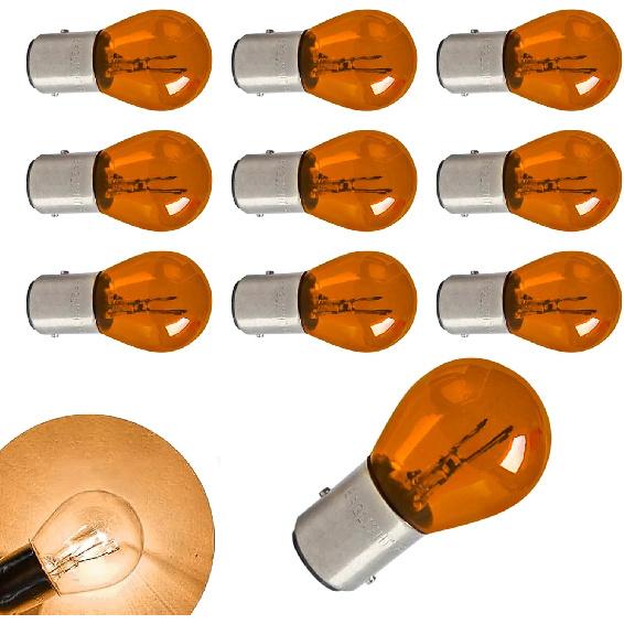 WZP 10PCS 1157 Tail Light Bulb, Universal Brake Light Bulb Compatible with P21/5W S25 BAY15D 7528 2357 2057 1016 1034 1076, Replacement for Marker