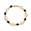 French Retro Gemstone Vine Bracelet Women Pear Cut Zircon Leaf Charm Bracelet Elegant Evening Party Jewelry Gift