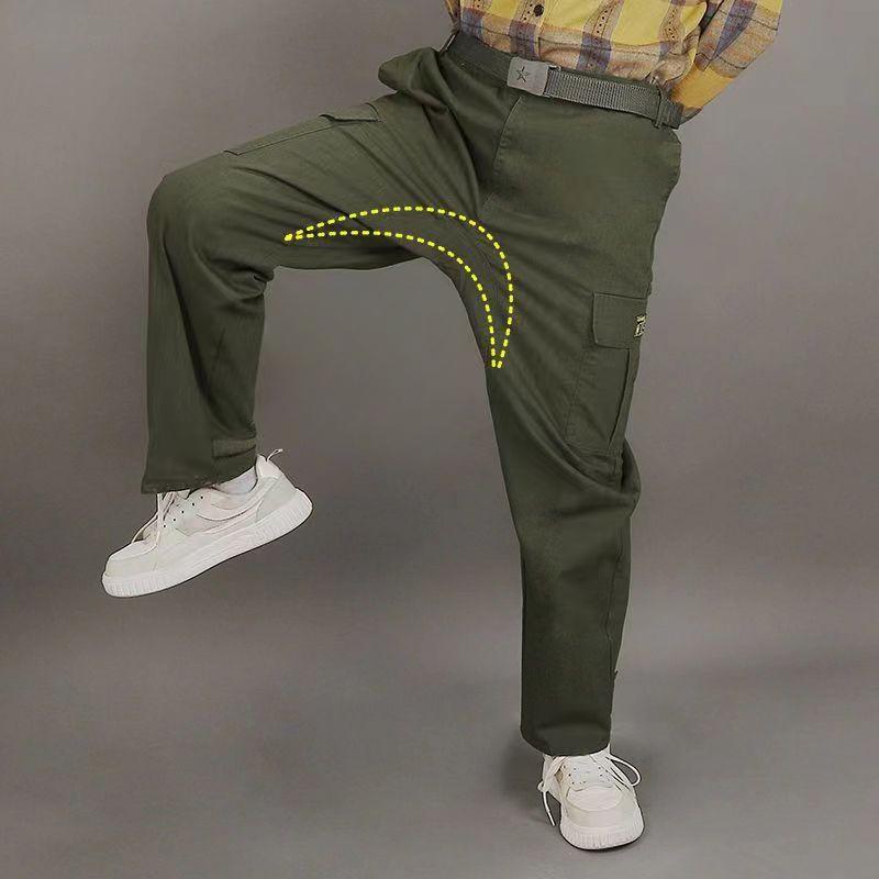 

Мужские брюки-карго, рабочие брюки, строительные, износостойкие, свободные брюки для страхования труда, повседневные брюки XXL зелёный