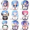 R_Rem R_Re:Zero OPPAI Mouse Pad Wrist Rest Stereo Mousepad Sexy Anime Ram Silicone Wrist Rest BULK Gaming Pad Office Mouse Mat