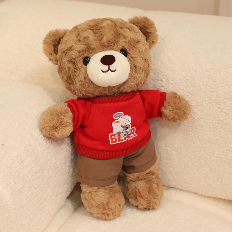 9 Styles Cute Teddy Bear Plush Toys Delicate Dressed Up Cartoon Little Bear Doll Warm Cozy Children Appease Bear Toys