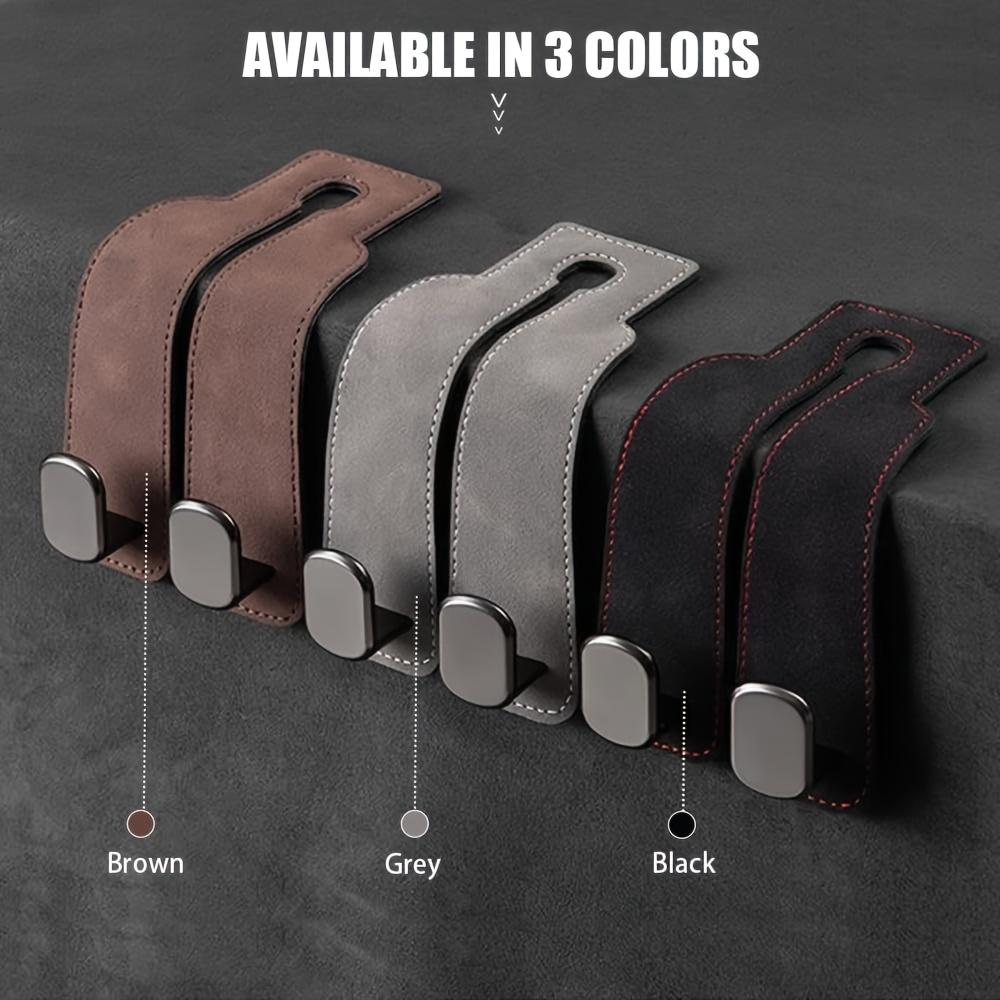2pcs Car Seat Headrest Hooks-Durable Material,Hidden Design, Strong Load-Bearing Capacity,Ideal for Wallets, Bags,Accessories