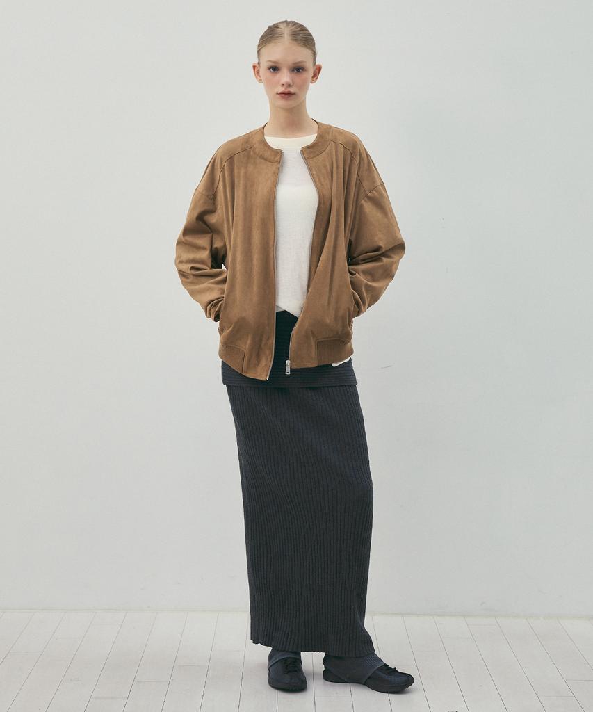 Cita Every Day Comfort Knit Long Skirt_Cts622(Charcoal)