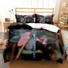 Dragonfly Duvet Cover Set Art Painting Animals Pattern King Queen Size Polyester Comforter Cover for Kids Boys Girls Bedding Set