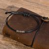 Men's Stylish Black Rope Chain Ankle Bracelets for Boys,Waterproof Stainless Steel Feather Beads Charm Anklet,Foot Gifts Jewelry