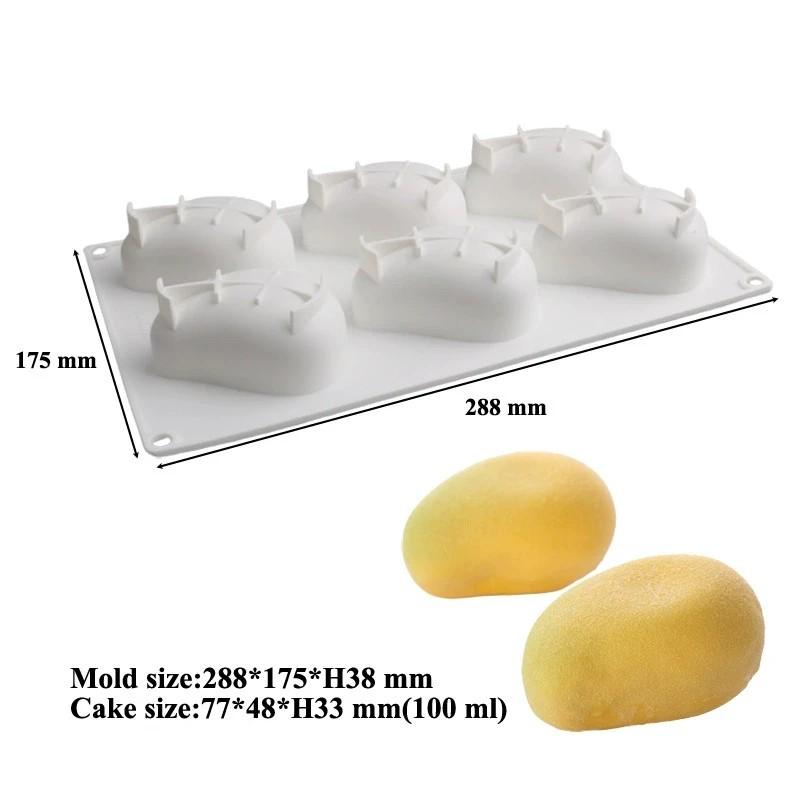 Silikonové formičky na mango pro pečení pěny 3D ovocná čokoládová forma na zdobení dortů Kuchyňské doplňky Nástroje