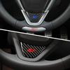 Carbon Fiber Steering Wheel Sticker Emblem For Ford New Fiesta MK7 2009-2017 Ecosport 2012-2017 ST Logo Car Decals Accessories