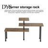 Multifunctional Corner Shelf Kitchen Storage 3 Tiers Great Load Bearing Wide Platform Wooden Spice Tier Rack Bottle Jar Holding Stand Organizer