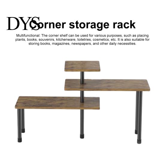 Multifunctional Corner Shelf Kitchen Storage 3 Tiers Great Load Bearing Wide Platform Wooden Spice Tier Rack Bottle Jar Holding Stand Organizer