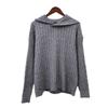 Twist Hooded Sweater Pullover Women's Autumn and Winter New Retro Loose Lazy Soft Waxy Knitted Sweater Top