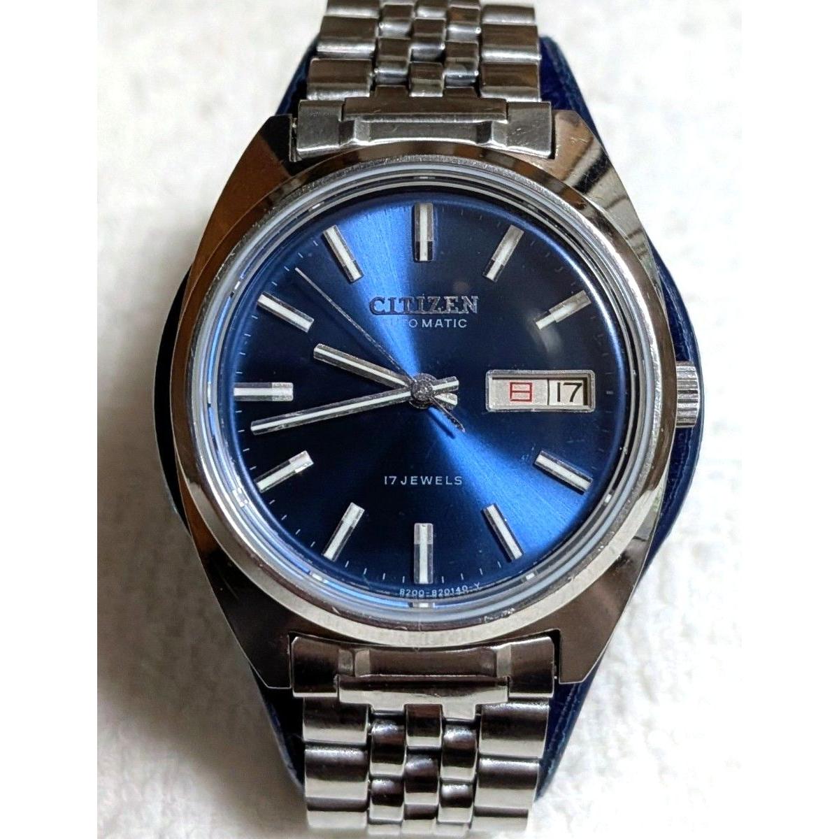 CITIZEN Citizen 82 series blue vintage automatic winding day date full original men s overhauled working item