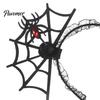 Lightweight Cosplay Hair Accessories Halloween Spider Web Headband, Black Lace Spiderweb Hoop, Costume for Party Accessory, Photo Prop Adults