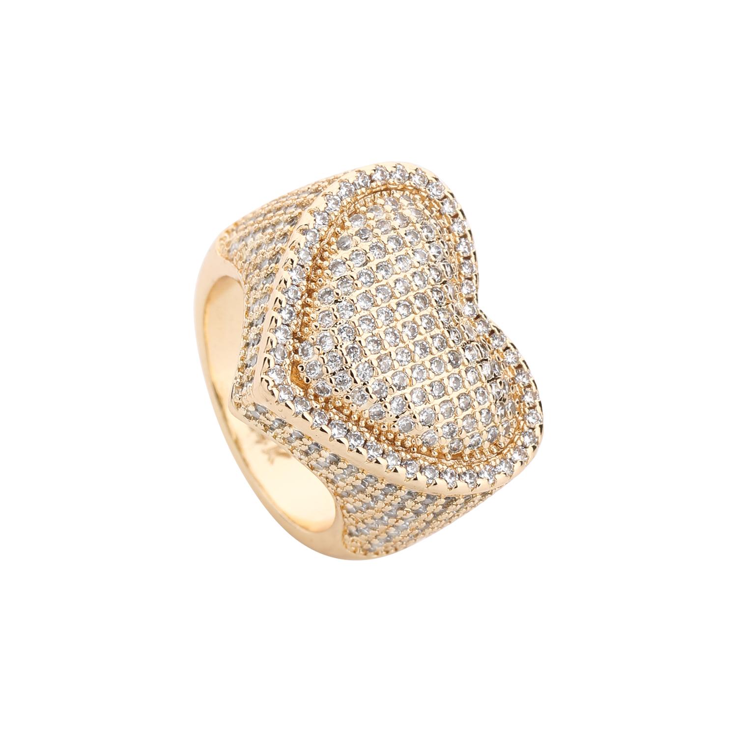 

Anti Tarnish Love Heart Ring Copper Jewelry Delicate Zircon Accents 3 Sizes Cute Gift for Girlfriend 8