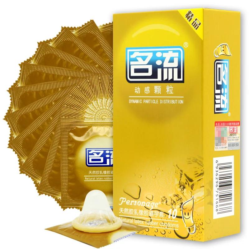 10/50pcs Condoms for Men 5 Kinds Ultra Thin Particle Thread Natural Latex Spike Condom Adult Sex Product