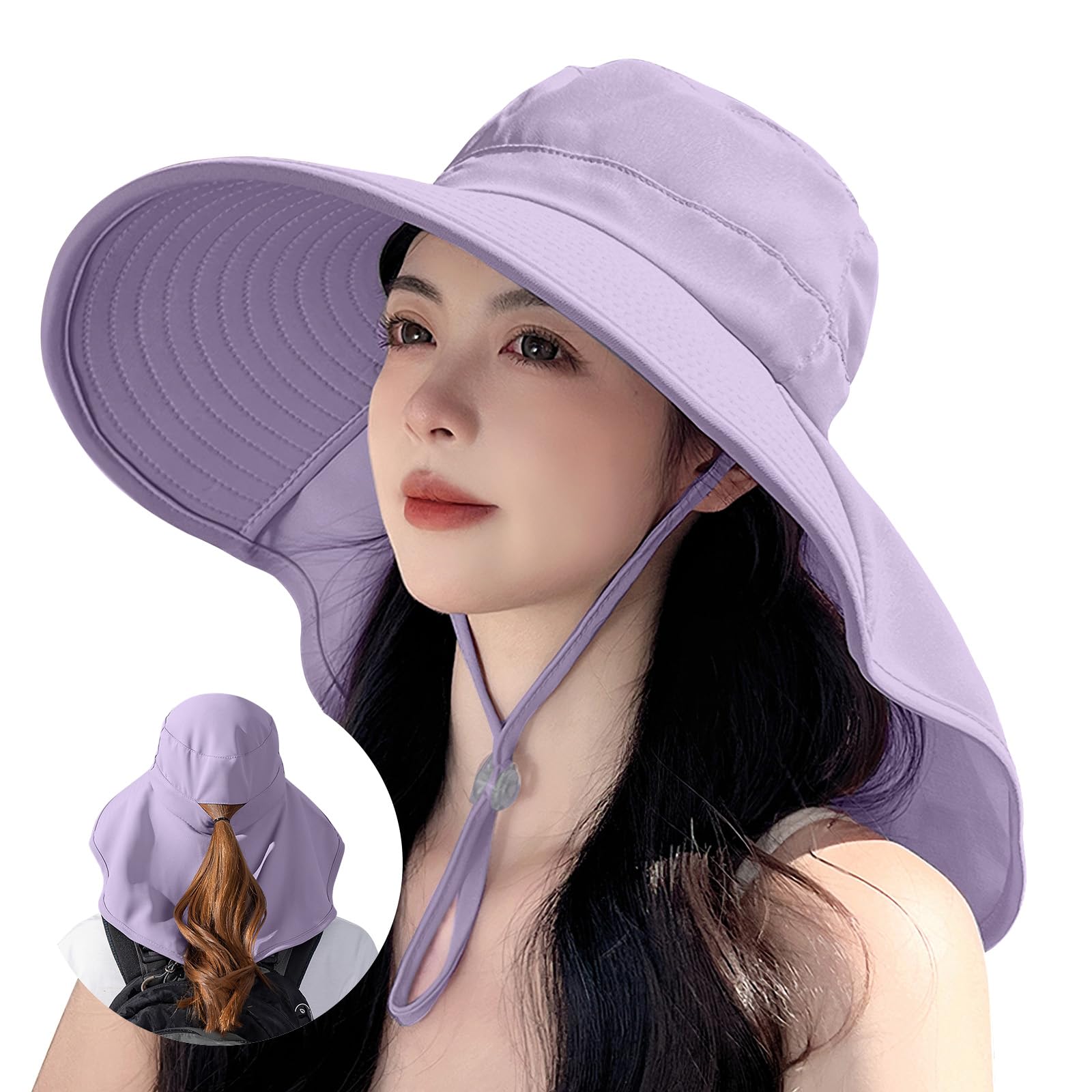 

UV Protection Hat for Women Extra Wide UV Protects Cooling Complete Sun Sunburn UV Slimming Sun UV Protection Chin Suitable for Farming Free Light