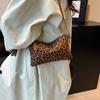 Leopard Print Small Bag Women's New Trendy Fashion Suede Dumpling Bag Autumn and Winter Retro Shoulder Messenger Bag